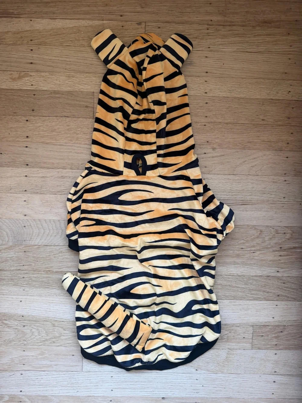 Tiger Stripe Hooded Dog Halloween Costume